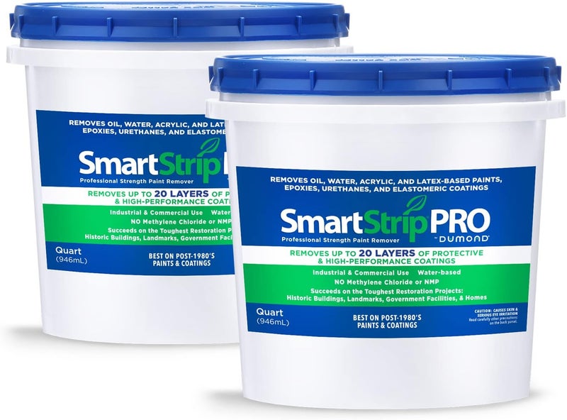 Dumond Smart Strip PRO Paint Remover, Professional Strength Formula, Strips Up to 20 Layers of Oil, Latex, Acrylic & Water-Based Paints, Varnishes & Stains Usually in One Application, 2 Quarts - Image 1